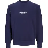 Jack & Jones Sweat-shirt 'JORVesterbro' marine / blanc