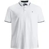 Jack & Jones Paulos Plus Size Short Sleeve Polo Blanc 6XL Homme