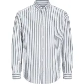 Jack & Jones Chemise 'JJEOxford' bleu foncé / blanc