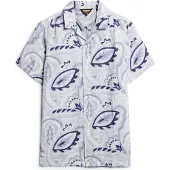 Superdry pour homme. M4010810A Chemise en lin imprimé blanc (M), Casuel, Manche courte