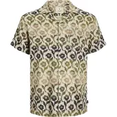 Jack & Jones Chemise 'JJFlores' beige chiné / marron / noisette / olive