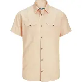 Jack & Jones Sheridan Linen Blend Short Sleeve Shirt Beige S Homme