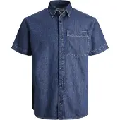 Jack & Jones Creek Wi 075 Short Sleeve Shirt Bleu XL Homme