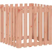 vidaXL Jardinière avec design de clôture 70x70x70 cm douglas massif
