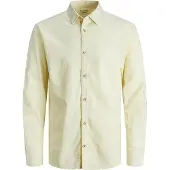 Jack & Jones Summer Long Sleeve Shirt Beige M Homme