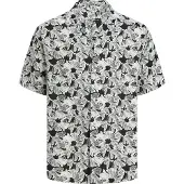 Jack & Jones Luke Party Short Sleeve Shirt Bleu L Homme