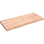 vidaXL Dessus de table marron clair bois chêne massif traité