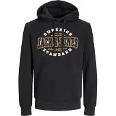 Jack & Jones Logo 2 Plus Size Hoodie Noir 4XL Homme