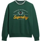 Superdry Femme Sweat ras du cou Ample Country Club Gris Taille: 38