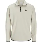Jack & Jones Matty Logo Half Zip Sweatshirt Beige M Homme