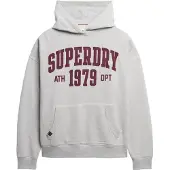 Superdry Sweat-shirt 'Athletic Essentials' gris chiné / lie de vin