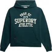 Superdry Sweat-shirt 'Athletic Essentials' émeraude / blanc