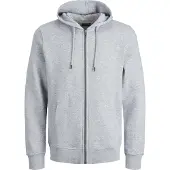 Jack & jones Bradley Plus Size Full Zip Sweatshirt Gris 4XL / Regular Homme