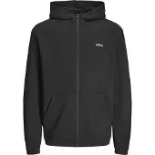Jack & Jones Basic Zip Plus Size Full Zip Sweatshirt Noir 4XL Homme