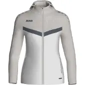 Jako Veste à capuche Iconic Femme - Blanc / Soft Grey