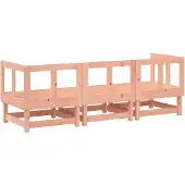 vidaXL Salon de jardin 3 pcs bois massif douglas