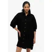 Superdry Ibiza Longline Beach 3/4 Sleeve Shirt Noir M Femme