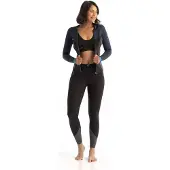 Jobe Porto 2 Mm Long Sleeve Full Zip Thermal T-shirt Bleu,Noir M Femme