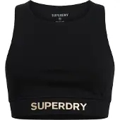 Superdry Femme Haut Brassière à Logo Sportswear Noir Taille: 36