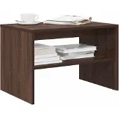 vidaXL Armoire TV marron imitation chêne 60x40x40 cm Matériau dérivé du bois