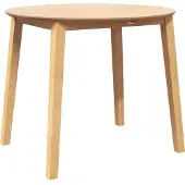 vidaXL Table de salle à manger naturelle en bois massif d'hévéa
