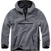 Brandit Veste en polaire gris basalte / noir