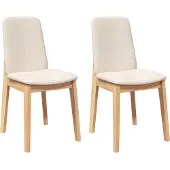 vidaXL Chaises de salle à manger avec coussins 2 pcs. Bois massif d'hévéa