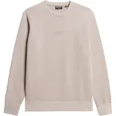 Superdry pour homme. M2014007A Sweatshirt à col rond et imprimé micrologo beige (XXL), Casuel, Coton