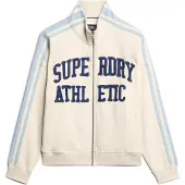 Superdry Athletic Applq Loose Full Zip Sweatshirt Beige L Femme