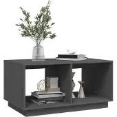 vidaXL Table basse Gris 80x50x40 cm Pin massif