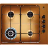 Electrolux Table de cuisson à gaz encastrable en laiton EGS6414T 4 brûleurs