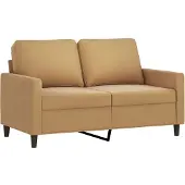 vidaXL Canapé à 2 places Marron 120 cm Velours