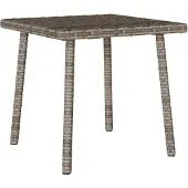 vidaXL Table basse de jardin rectangulaire Gris 40x40x37 cm Poly rotin