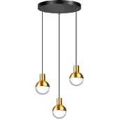 Eth Lampe suspendue noire Drop avec de l'or