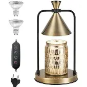 Hobby Hall Lampe à parfum électrique avec minuterie chauffe-bougies doré