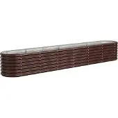 vidaXL Lit surélevé de jardin Acier galvanisé marron