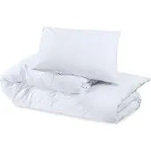 vidaXL Ensemble de literie Blanc 155x220 cm Microfibre légère
