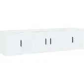 vidaXL Ensemble de meubles TV 3 pièces blanc en bois composite