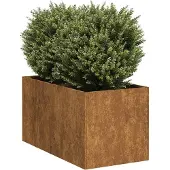 vidaXL Jardinière rouillé 40x80x40 cm acier inoxydable