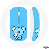 CAPACHEAP Souris Sans Fil Bangtan BTS BT21 Koya RM Fond Bleu