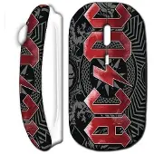 CAPACHEAP Souris sans fil logo rouge acdc blanc