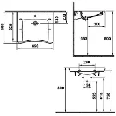 Vitra Lavabo rectangulaire - 65 x 56 cm - PMR Conforma