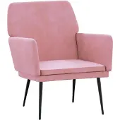 vidaXL Fauteuil Rose 62x79x79 cm Velours