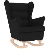 vidaXL Fauteuil à bascule Noir 74x90x102 cm Tissu