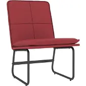 vidaXL Fauteuil lounge rouge vin 54x75x76 cm similicuir