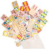 Woet Jeu Domino - Animaux, +3 ans, Nouveau Classique
