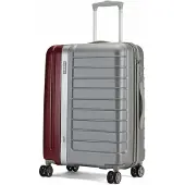 Carlton Duo-Tone Hardcase Kuffert 67 cm, Bordeaux, Valise, Rouge, Argent