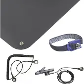 Bernstein Ensemble de tapis de table ESD noir (Protection statique)
