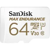 SanDisk Max Endurance 64gb Micro Sdxc Memory Card Blanc