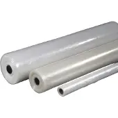 Øvrige Plastique transparent 2x50mx0,025mm, 1 fois plié, pour couvrir, Sac-poubelle, Transparent